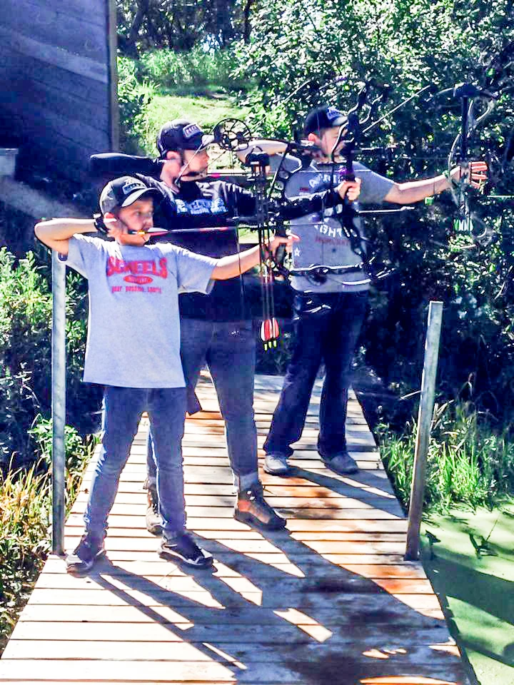 The Kopecky family enjoying the day at the range.