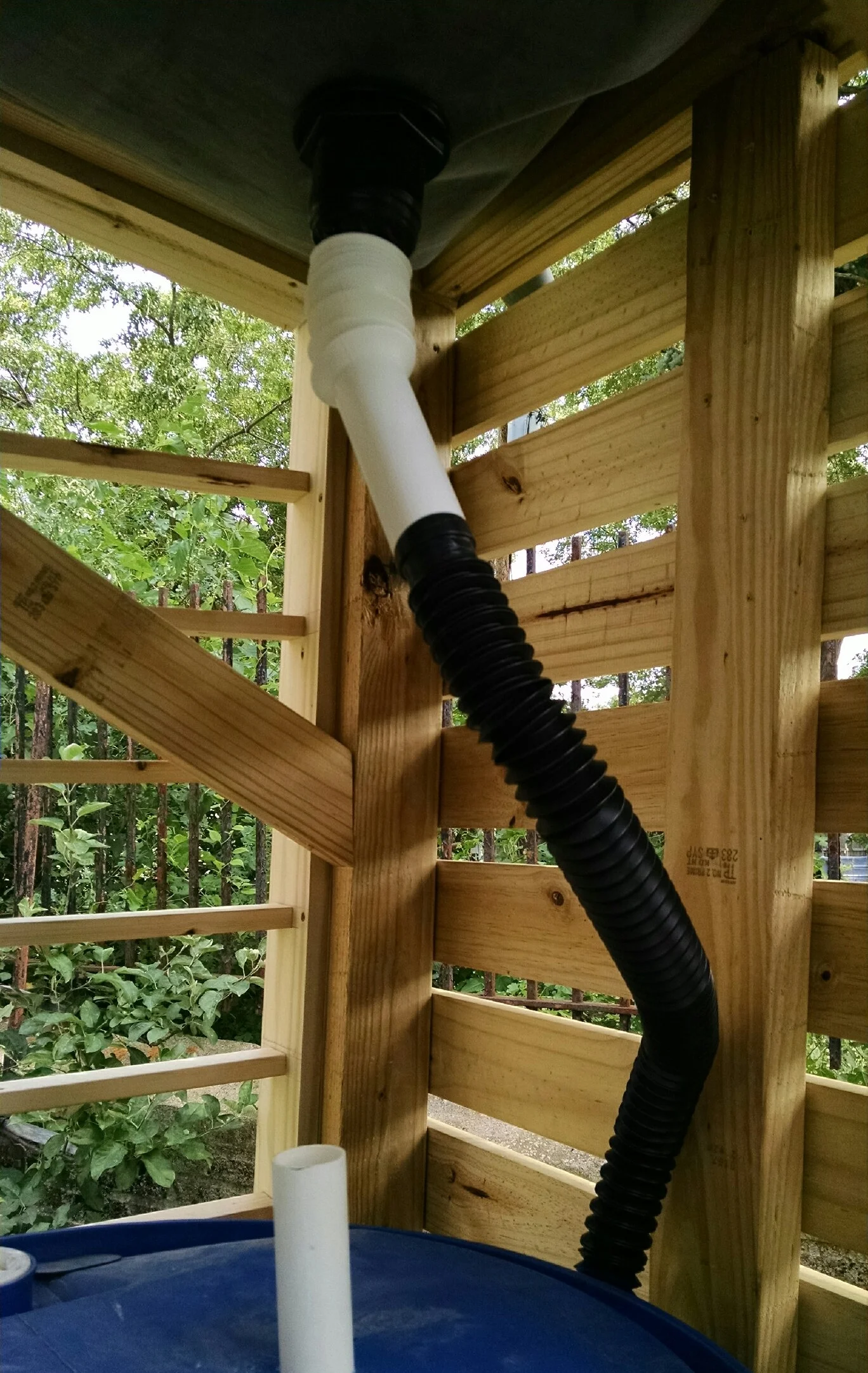 The chair uses PWD's existing rain barrels.