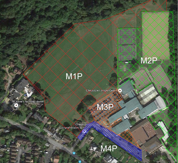 Example of varying Levels of PAS 128 being applied to a site area. Notice how the most intensive PAS 128 levels have been concentrated in areas where typically lots of utilities are found; such as around the buildings. A less intensive PAS 128 quality level has been applied to the field areas. In doing this, you can still obtain sufficient survey data at a fraction of the cost.
