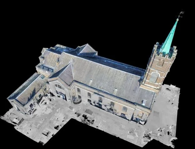 Deliverables A land survey, detailed roof plan and 2D elevations of the church were provided to the church.