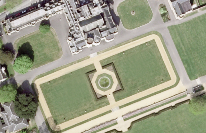 Photograph of front lawns