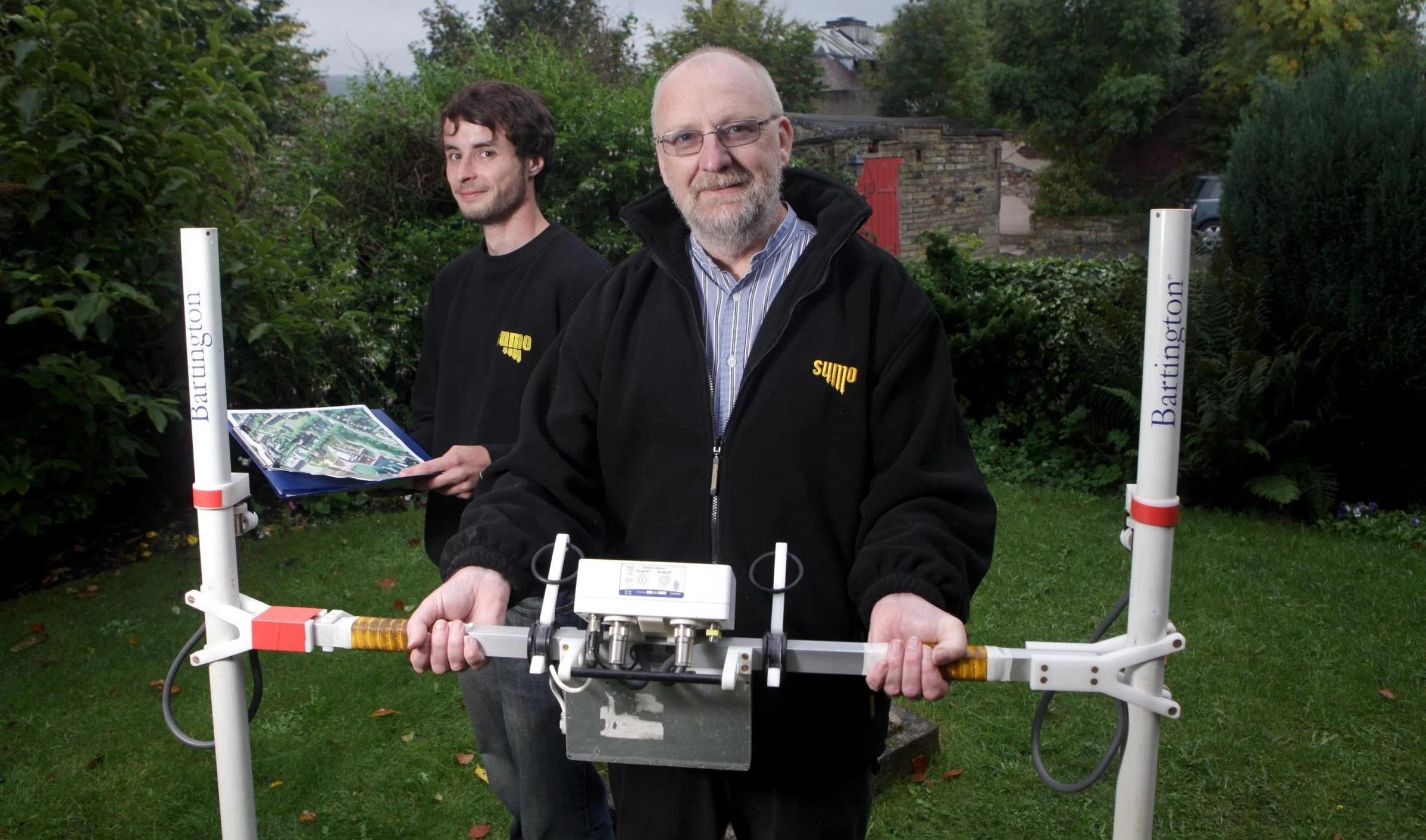 Hand-held magnetometer.