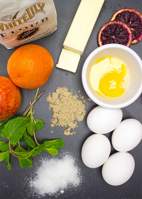 Fresh Ingredients for Blood Orange + Brown Sugar Bars | flavortheory.com