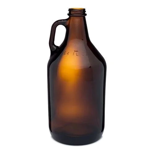 64 oz Amber Glass Growler- 1 Color Imprinted(Cap Not Included)