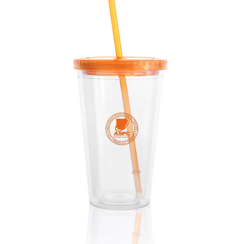 DW-105333 main Clear Tumber with Orange lid and straw.JPG
