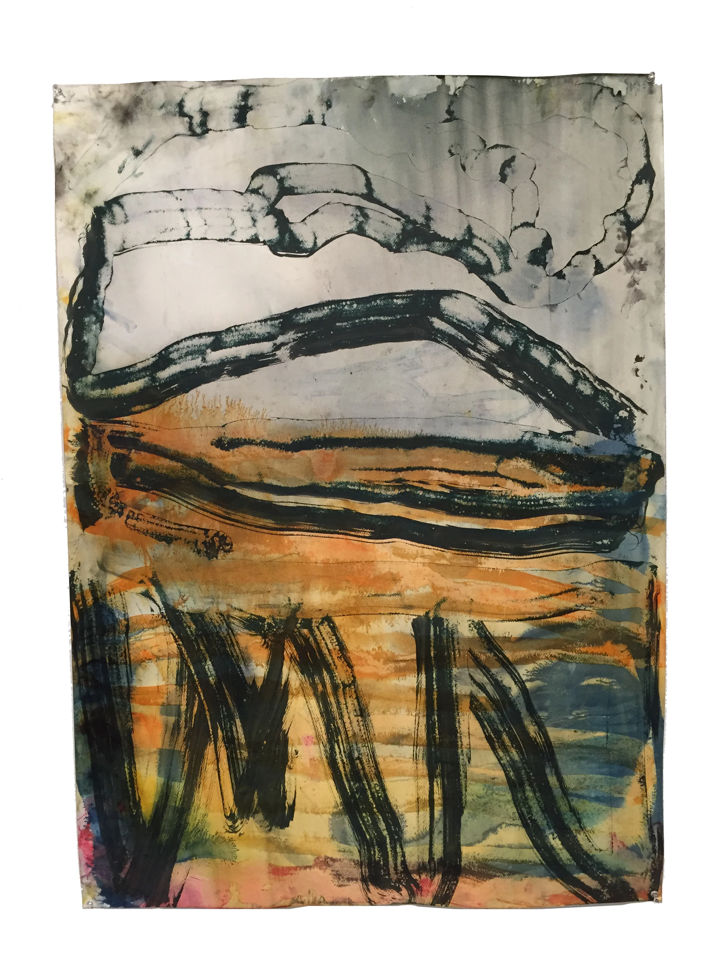 41" x 29 1/2", ink & watercolor on paper, 2015 - $1,200