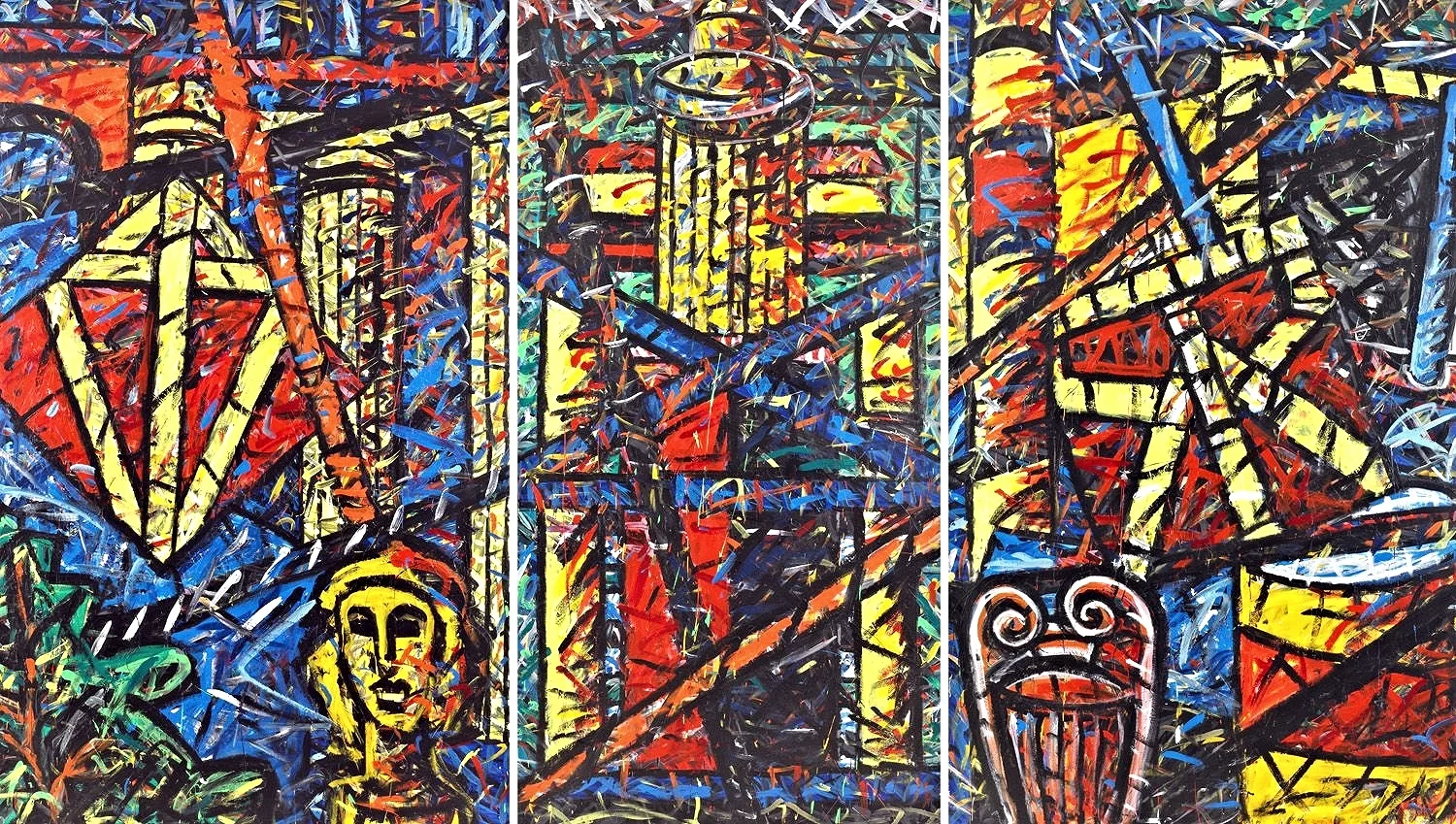 Triptychon 2 (Die Werkstatt des Bildhauers 59), 1996