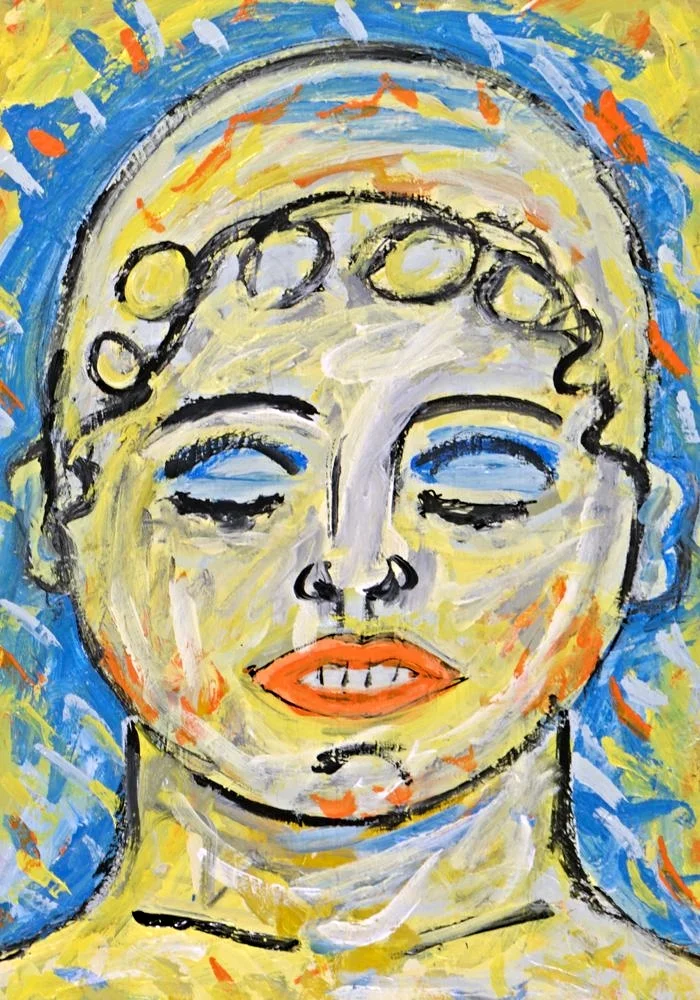 Analyse nach Otto Meyer-Amden 'Halbfigur II', 2005. Acryl auf Leinwand.