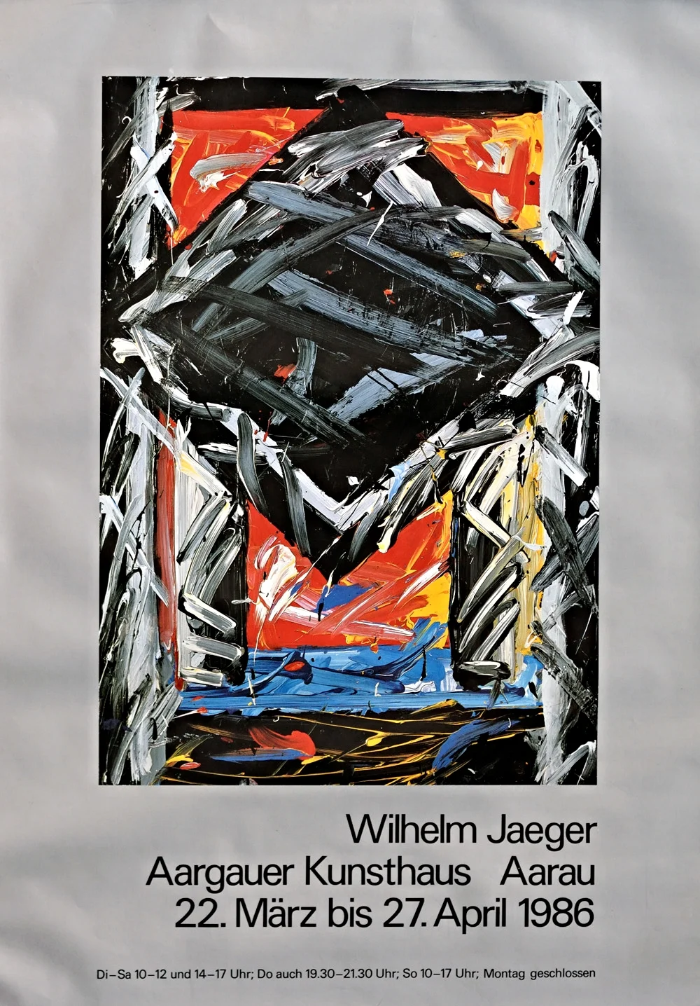 Plakat der Ausstellung im Kunsthaus Aarau, 1986