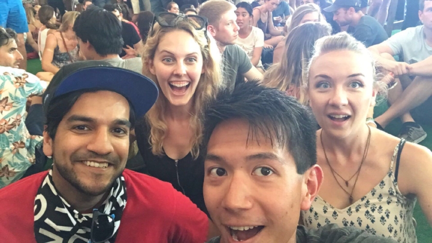 This is me from ACL with some rad people. Do I smile with my mouth open like this all the time? Yes.