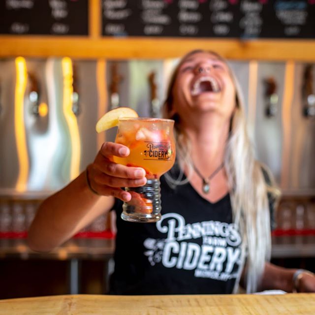 Spring, we laugh in you face.😆 Here comes Summer! We&rsquo;re toasting to the Summer Solstice tomorrow. See you at 4pm on Friday!☀️
&bull;
#summersolstice
#singlevarietals
#cidercocktails
#penningsvodka
#cidercountry 
#pickcider 
#cidah
#orchardgrow