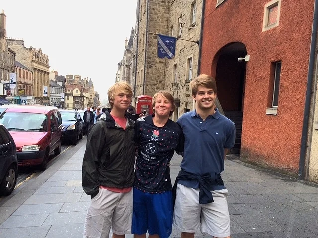 Walter's grandsons in Edinburgh, 2013.