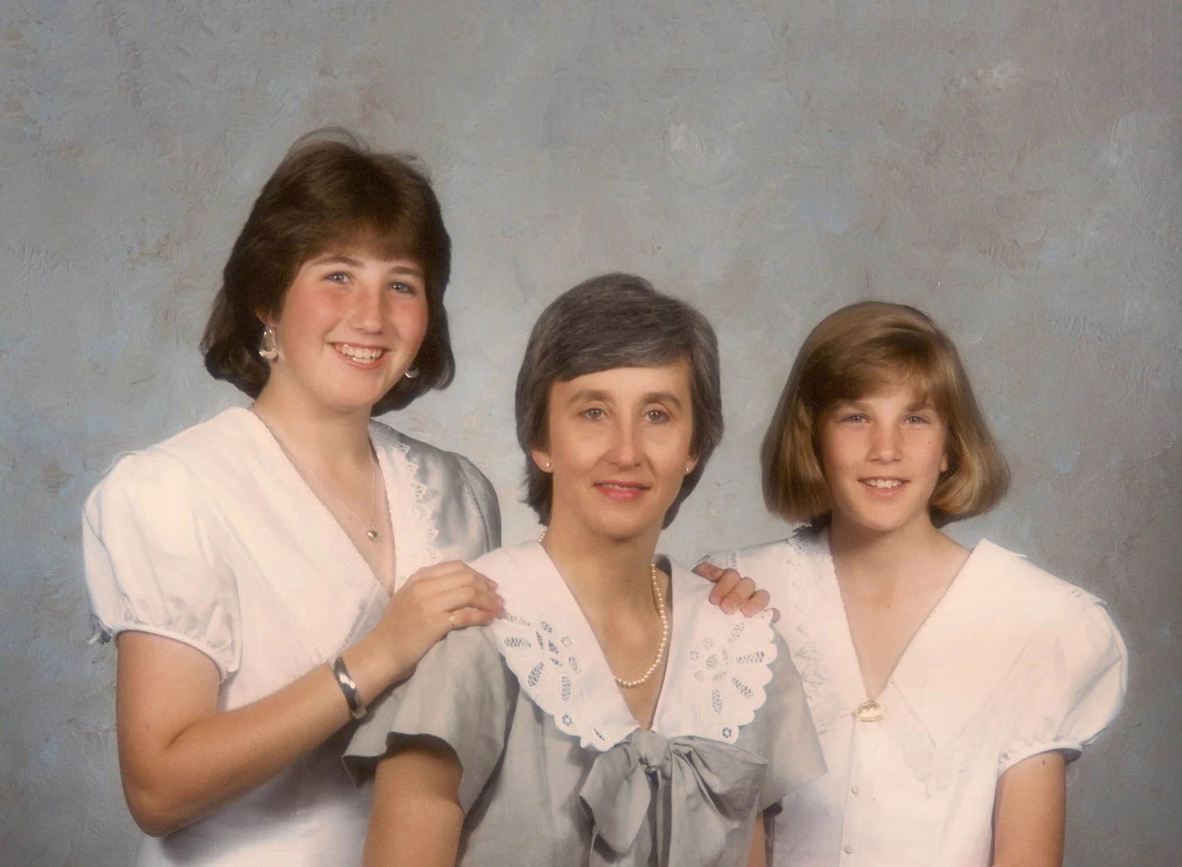 Eliza, Betty and Amelia Edgar, 1987.