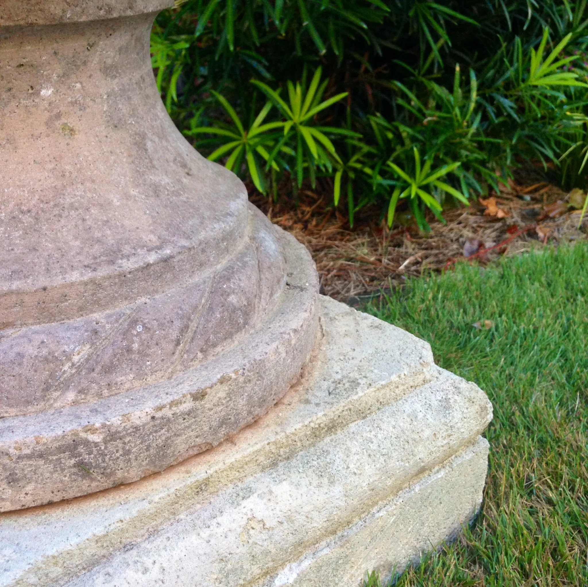 3003. Pair of 19th or Early 20th Century Carved Stone Urns 6_Charleston Garden Works.jpg