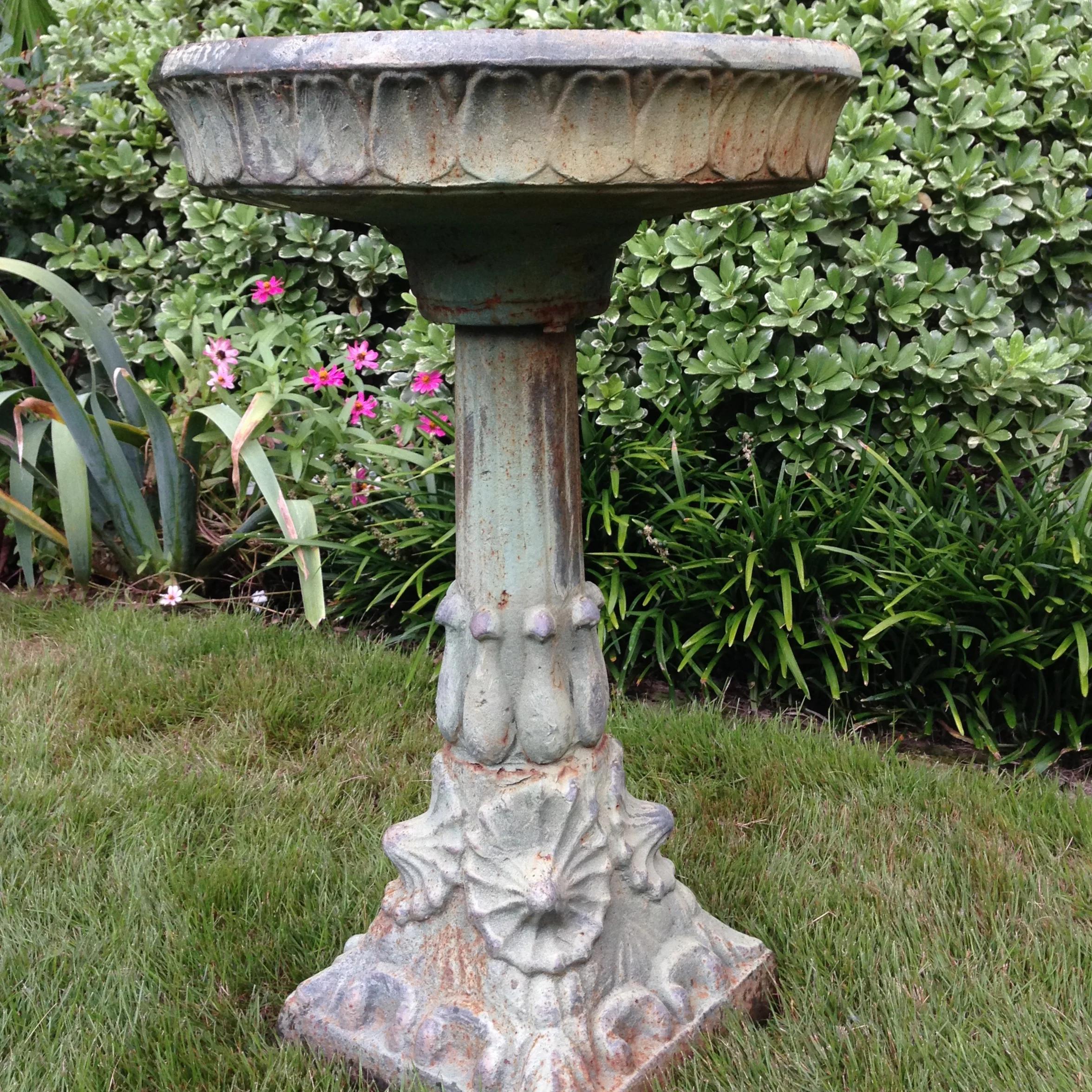 5002. 19th century Cast Iron Birdbath 1_Charleston Garden Works.jpg