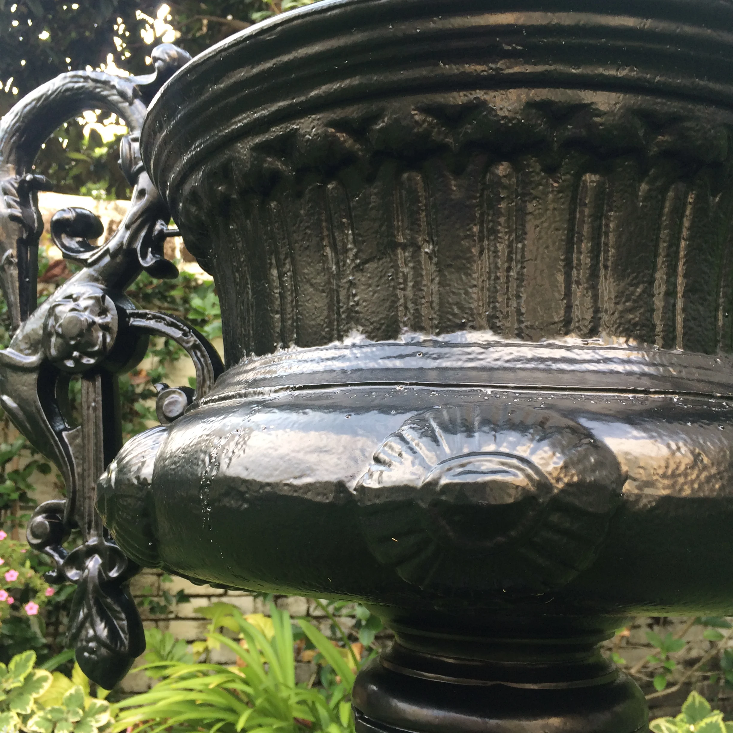 3045. 19th century kramer brothers  cast iron urn 6_Charleston Garden Works.JPG