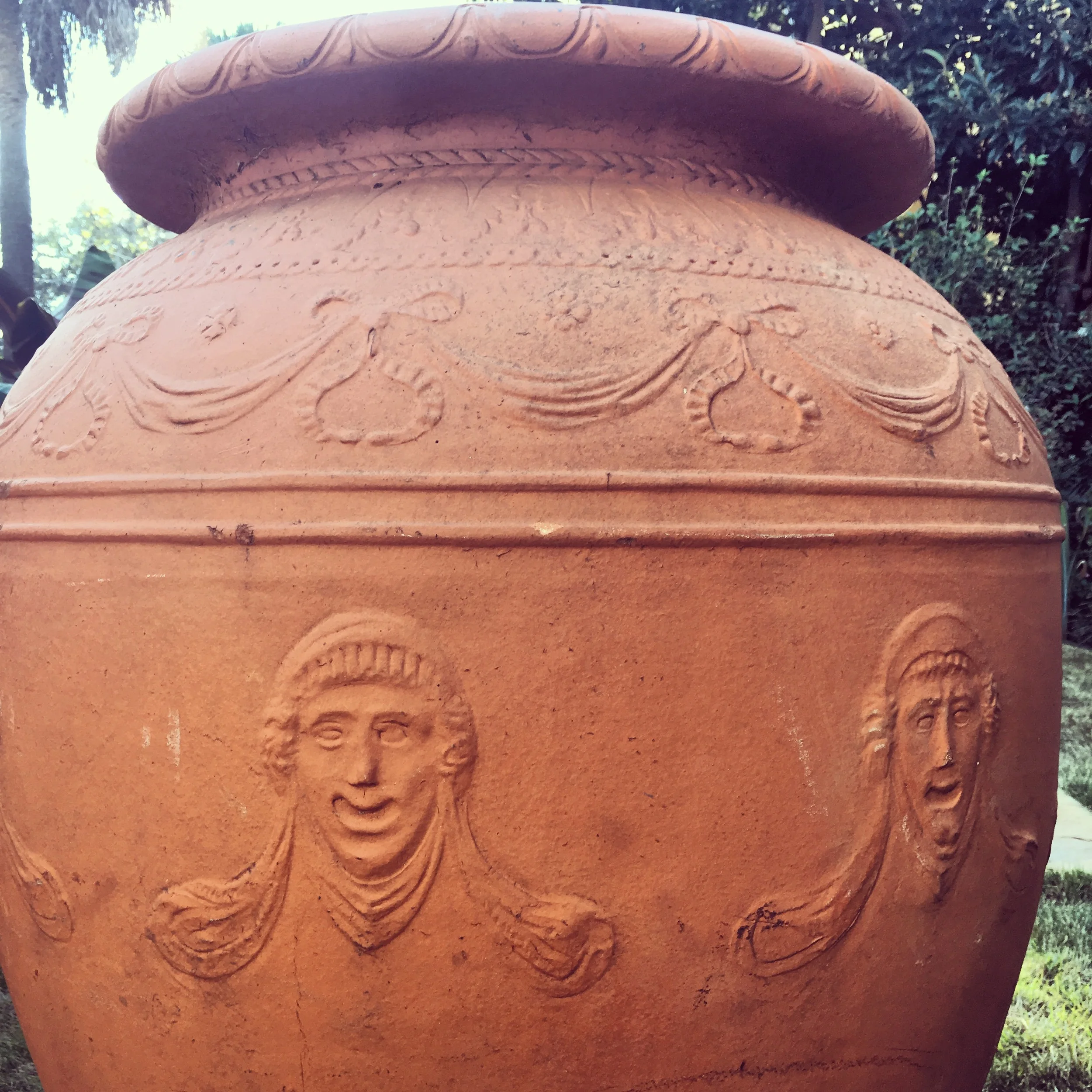 3073. Pair of Circa 1910 Galloway terracotta Urns 2_Charleston Garden Works.JPG