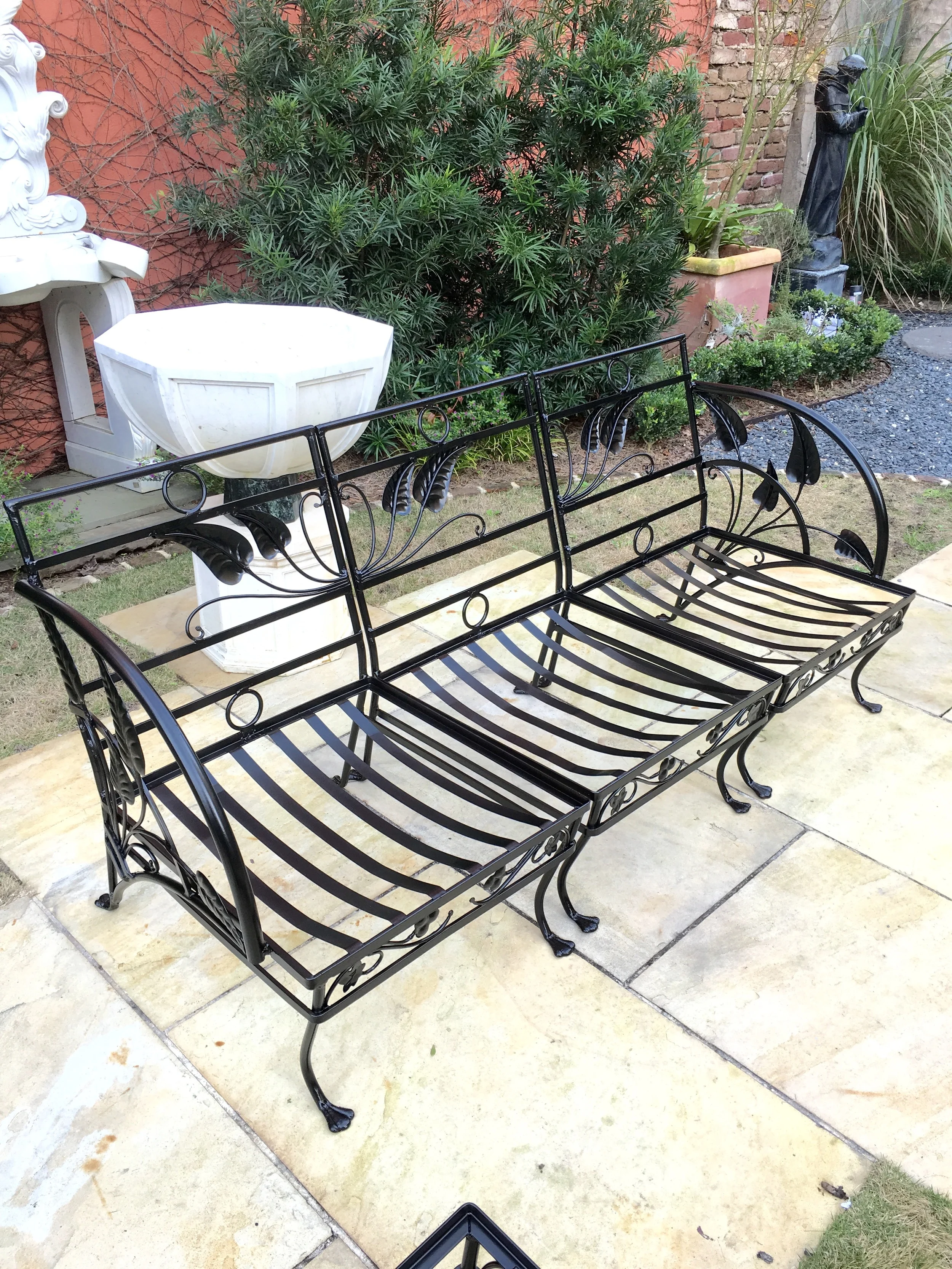 2046. Mid-Century Salterini Banana Leaf Seating 9_Charleston Garden Works.jpg