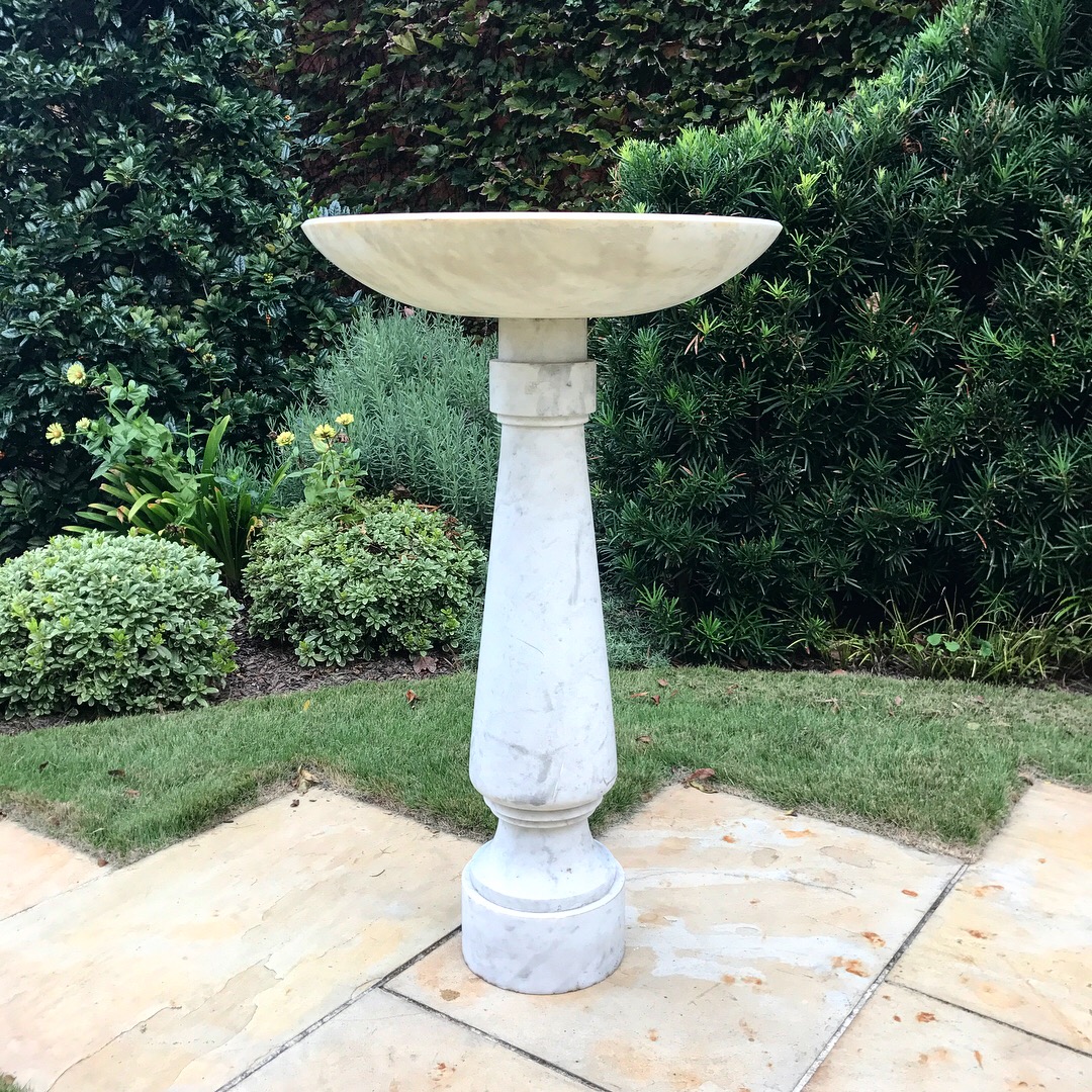 8140. Large Antique Marble Pedestal  1_Charleston GardenWorks.JPG