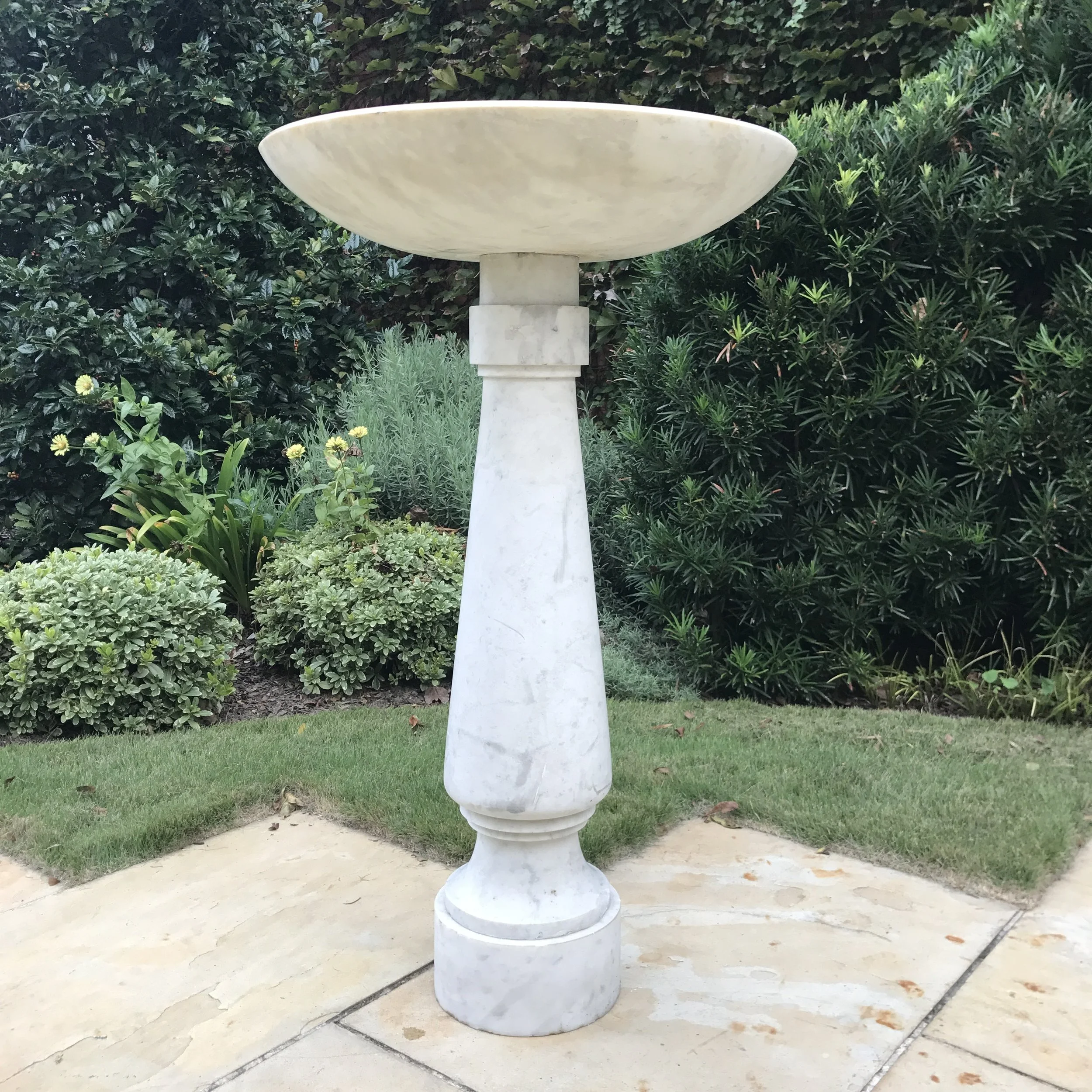 8140. Large Antique Marble Pedestal  3_Charleston GardenWorks.JPG