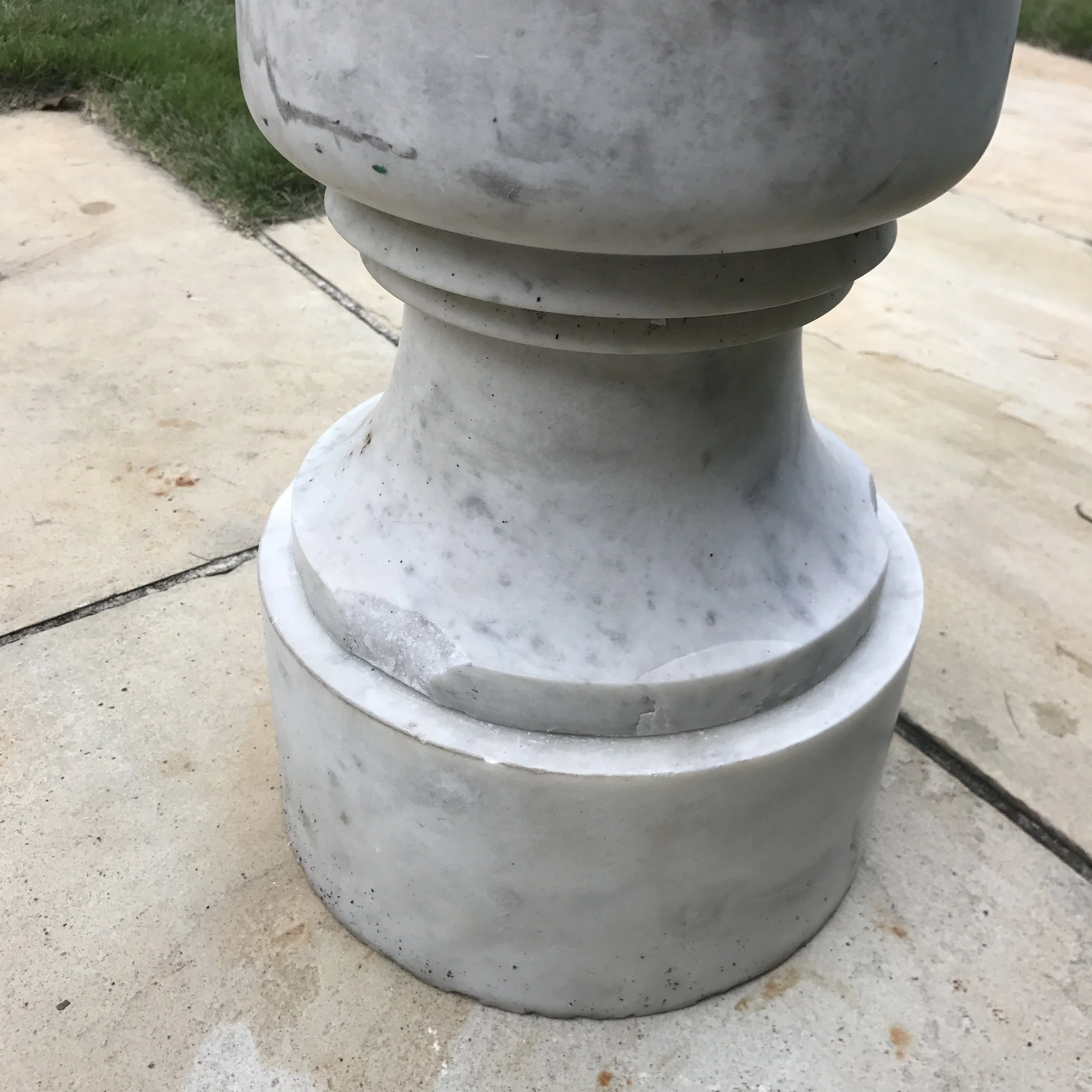 8140. Large Antique Marble Pedestal  6_Charleston GardenWorks.JPG