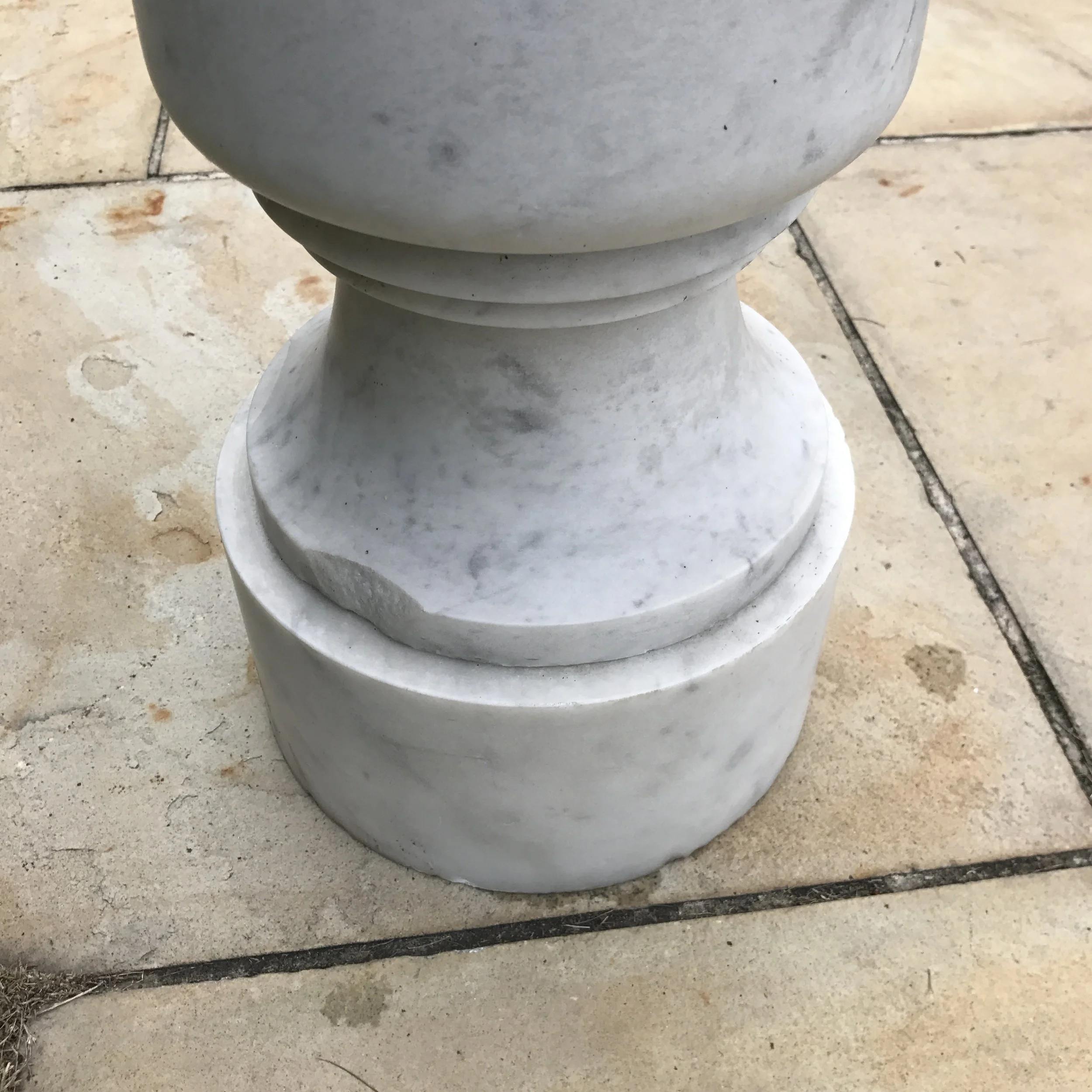 8140. Large Antique Marble Pedestal  7_Charleston GardenWorks.JPG