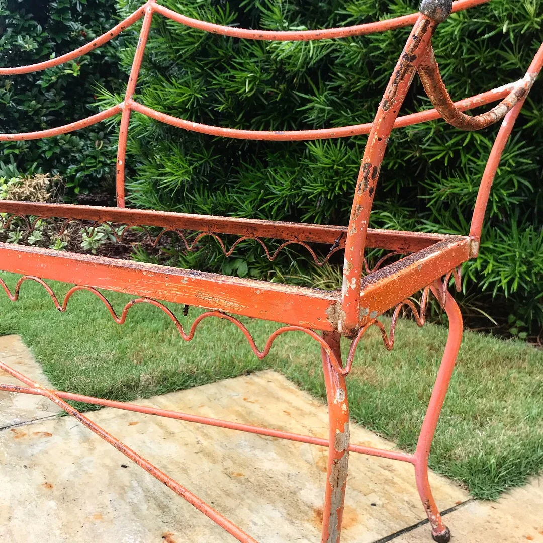 1037. Pair of Wrought Iron Benches  4_Charleston GardenWorks.JPG