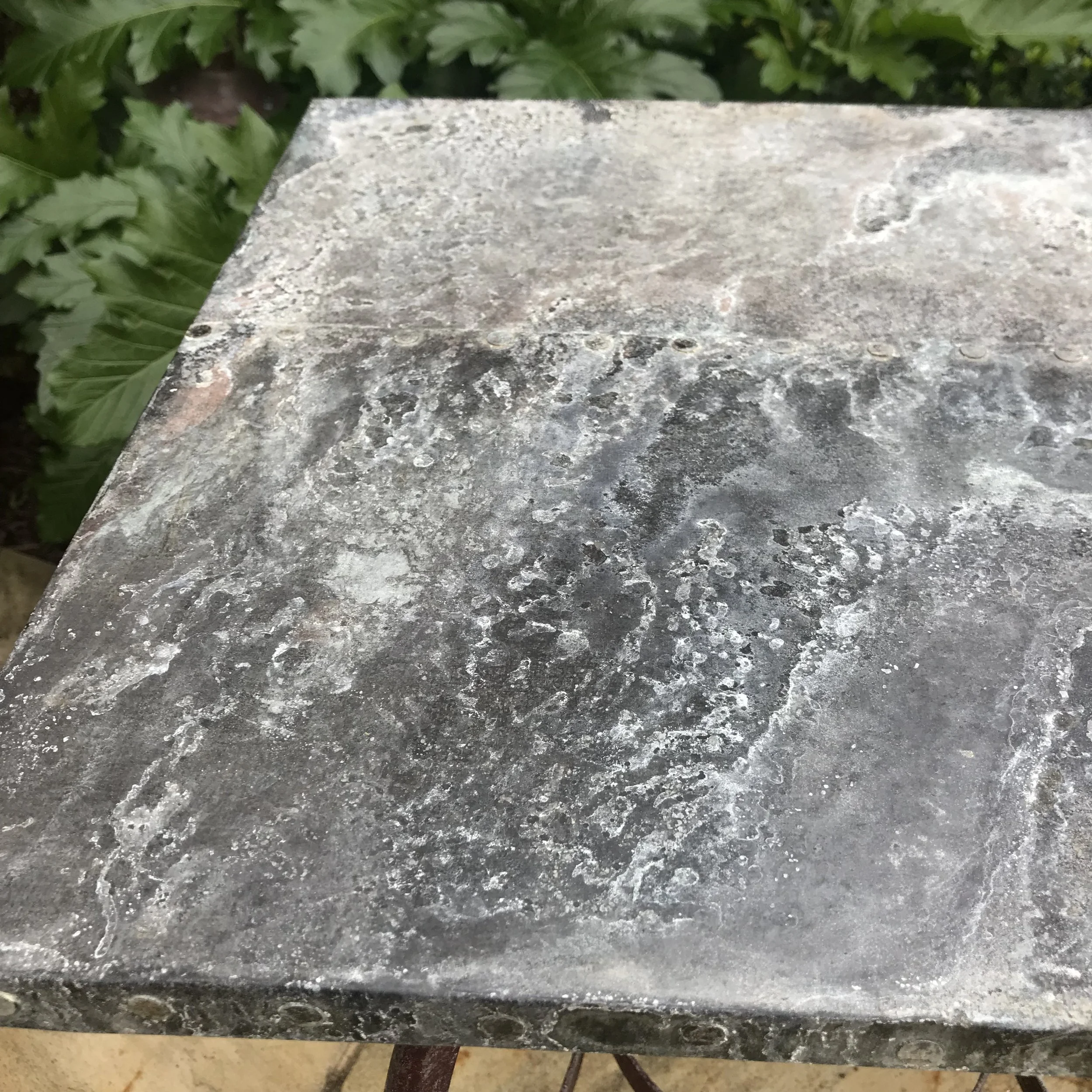 2168. Iron Bistro Table with Galvanized Top 3_Charleston GardenWorks.jpg