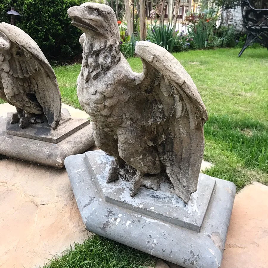 4097. Pair of Terra Cotta Eagles 3_Charleston GardenWorks.JPG