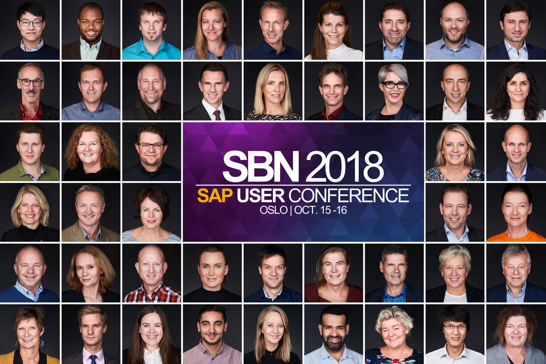 Deltagerne på SBN 2018 – SAP-konferansen – var svært fornøyde med sine nye headshots.