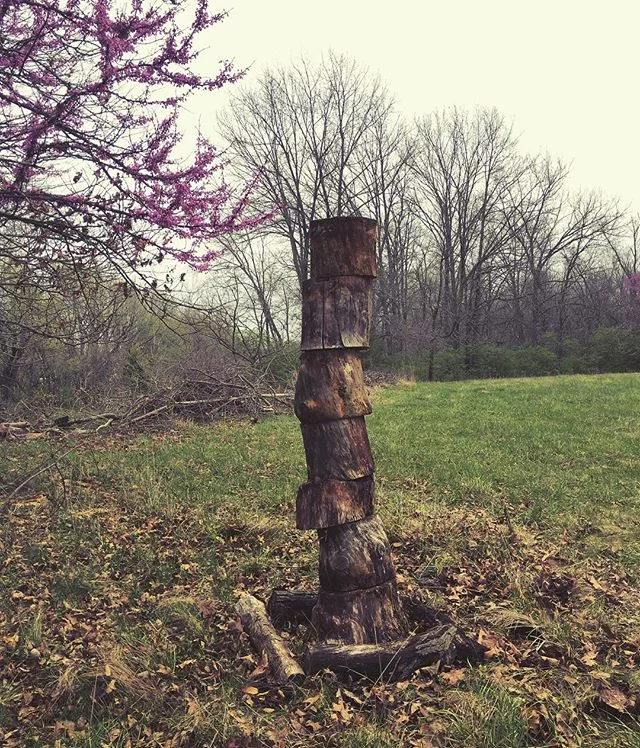 After sliding down a muddy cliffface and making my way back up a familiar hill I found the remains of an old piece from years ago and slowly started playing with it. In the end I came to this: Meditation on the often seemingly impossible balance of a