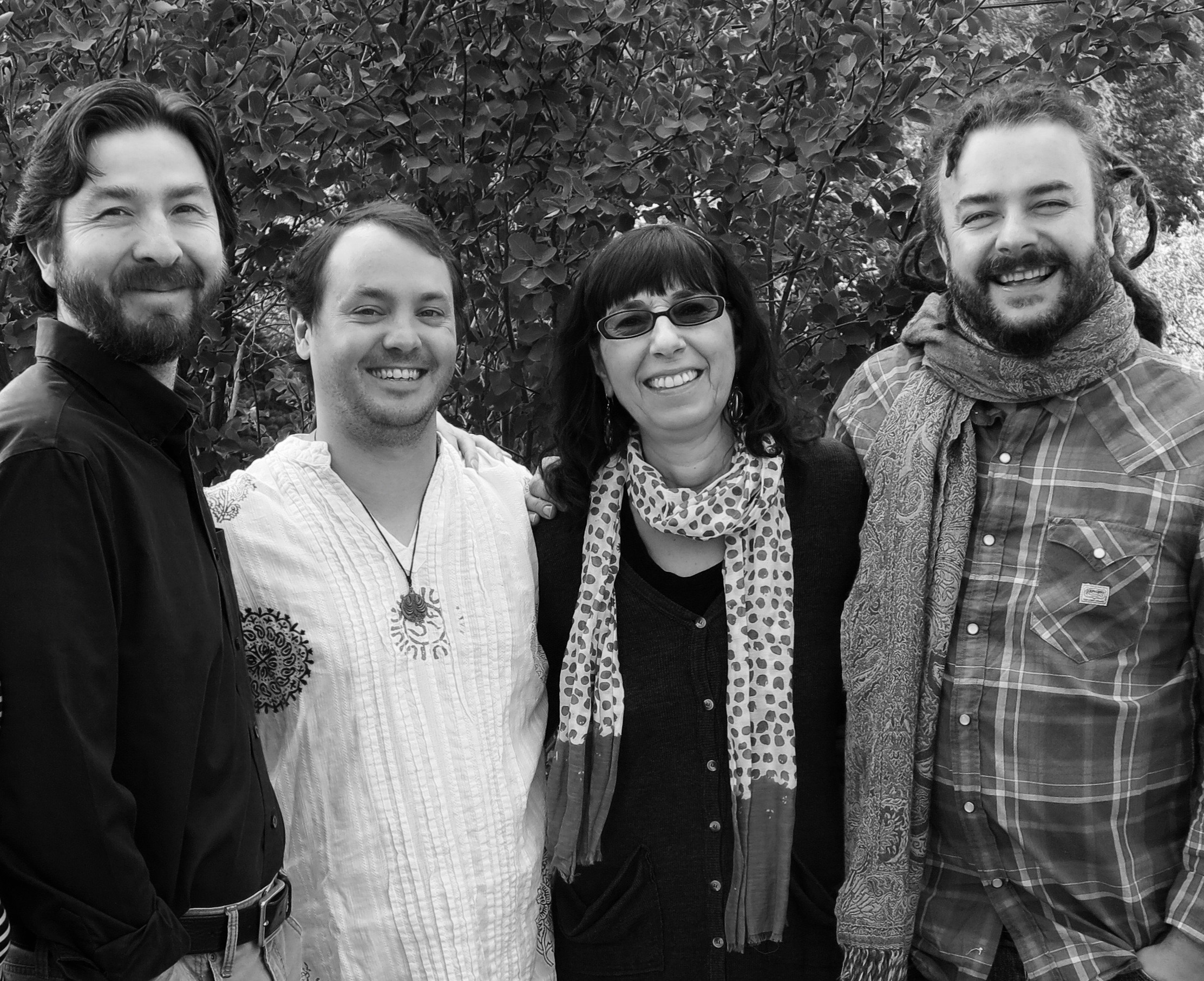 Netanel Miles-Yépez, Rory McEntee, Beverly Lanzetta, and Adam Bucko at the Schoolhouse, Snowmass, CO.  (2014) (Copy) (Copy)