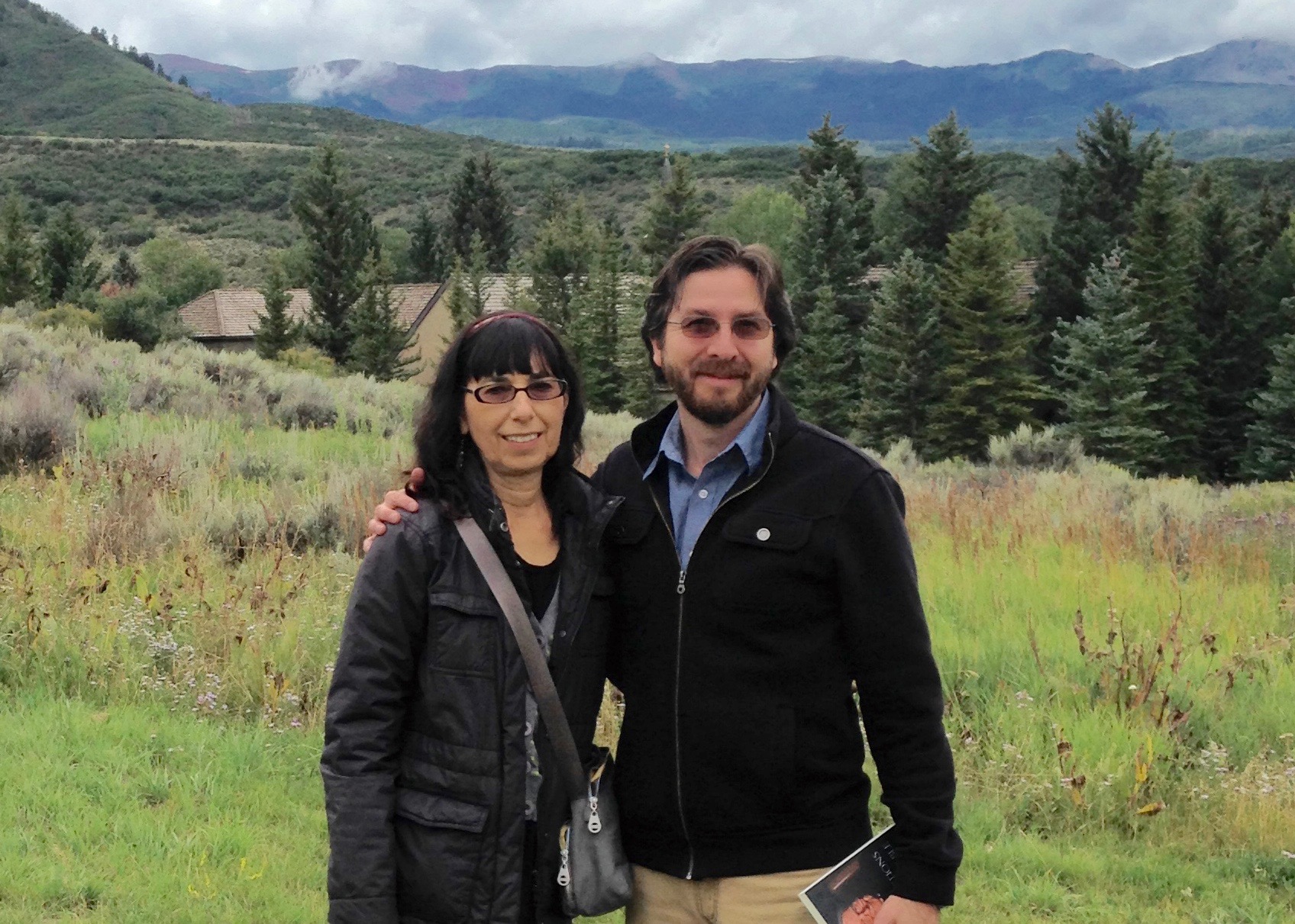Beverly Lanzetta and Netanel Miles-Yépez at St. Benedict's Monastery, Snowmass, CO.  (J. Phares, 2014) (Copy) (Copy)