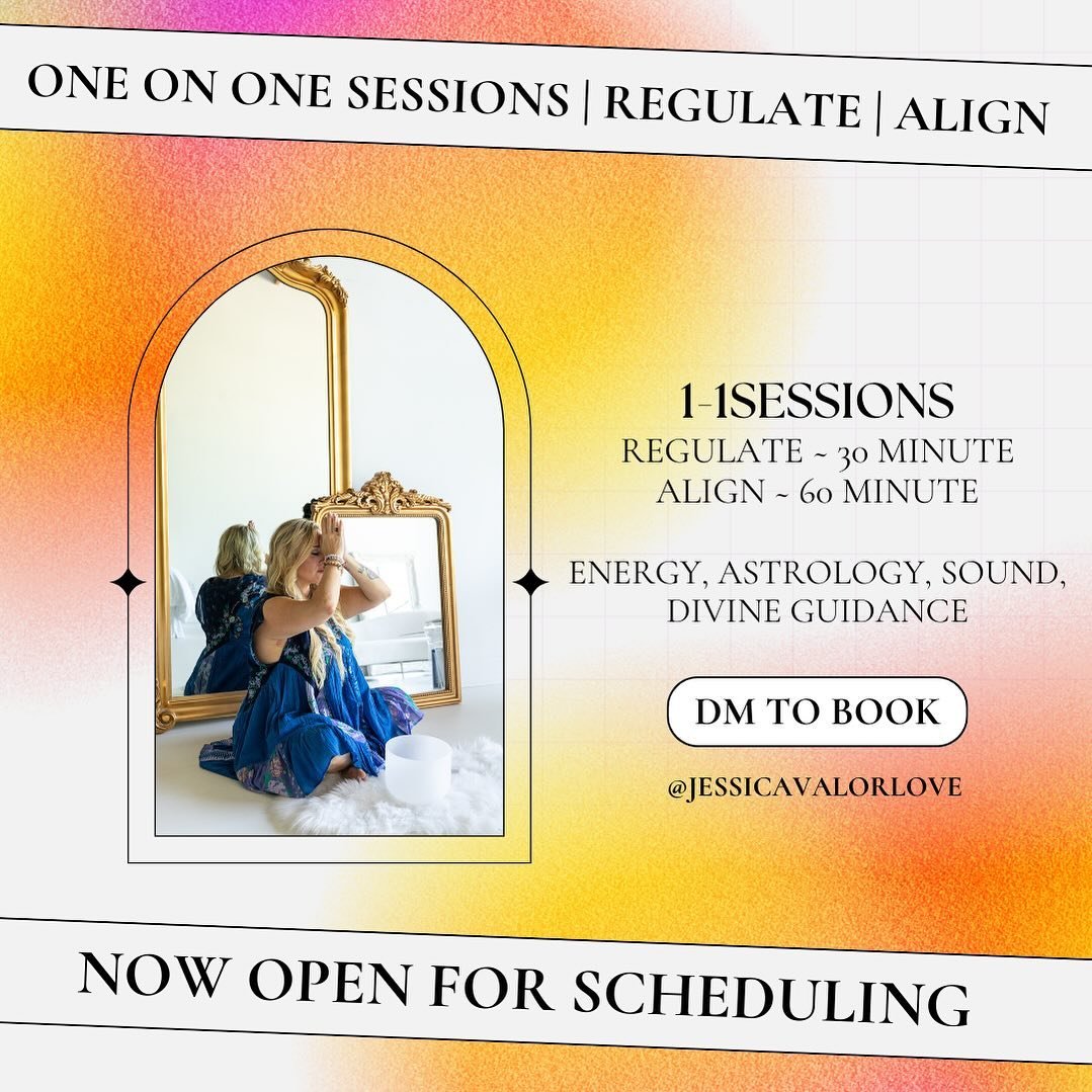 ☀️1-1 Sessions are Now Open☀️

For an undefined period of time, I have been called to shift my 1-1 sessions to the following to be of Sacred Service: 

💫Regulate ~ a half hour Session to calm your nervous system and take the next step you need in