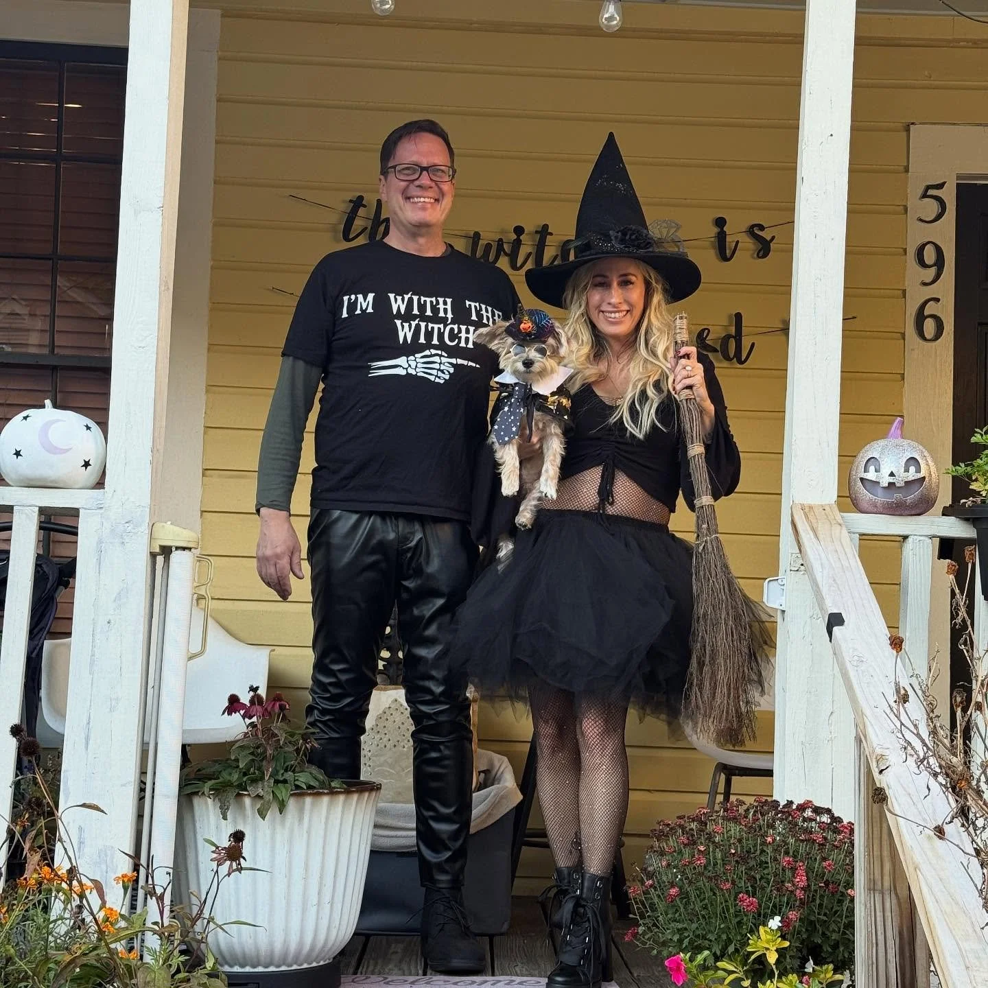 Happy Halloween 🎃🪩💓

The Witch is getting hitched theme 2025💍🖤✨🐾
This Halloween was pure lovers&rsquo; magic ~ potions of passion, spells of laughter, and a cauldron full of love.

Grateful for this season of enchantment with my furever Monji ?