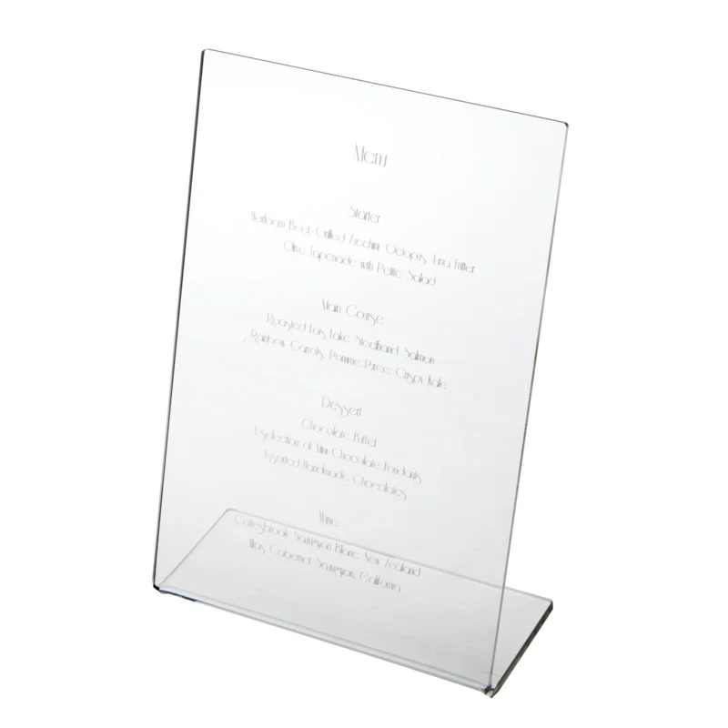 Classic laser engraved clear perspex