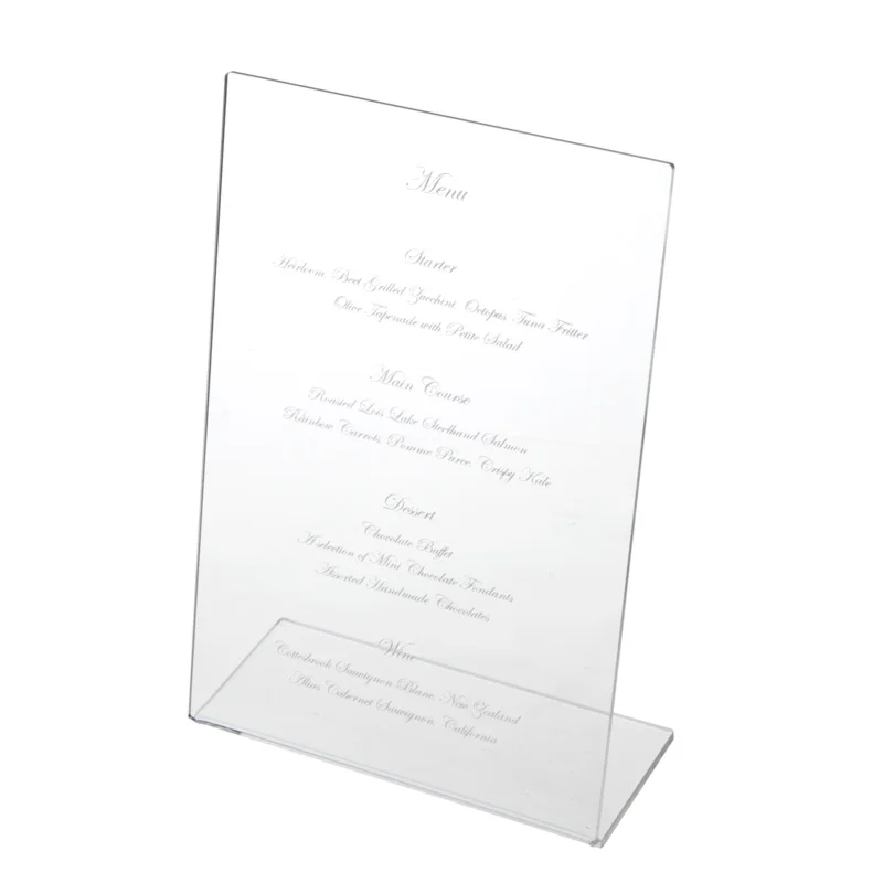 Classic laser engraved clear perspex