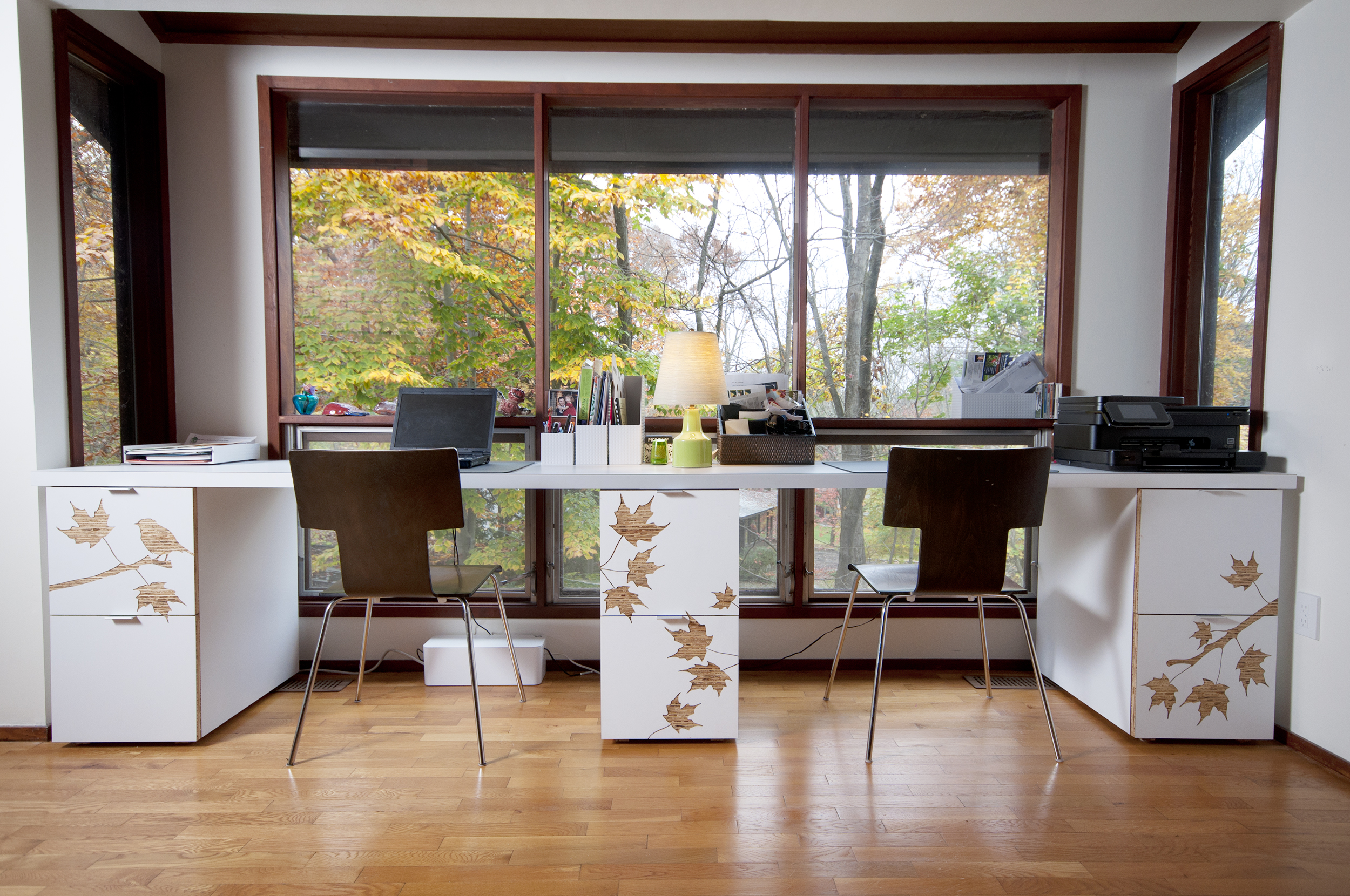 Custom Desk and Filing Cabinets
