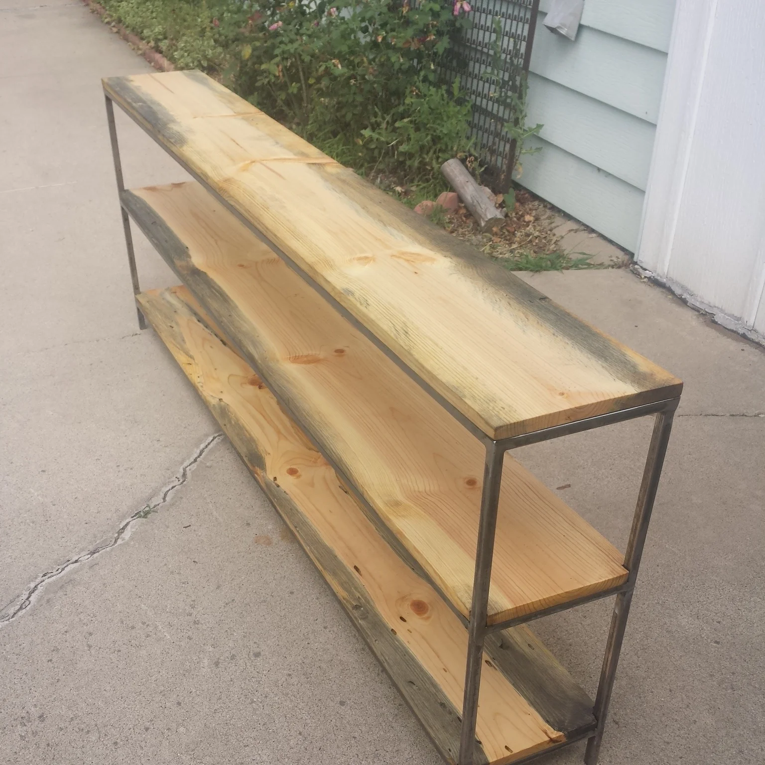 Beetle kill sofa table