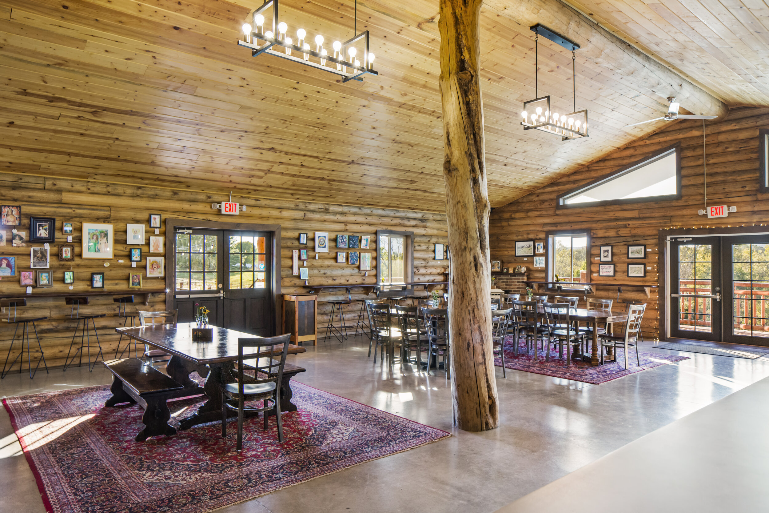 Log Cabin Tasting Room Interior