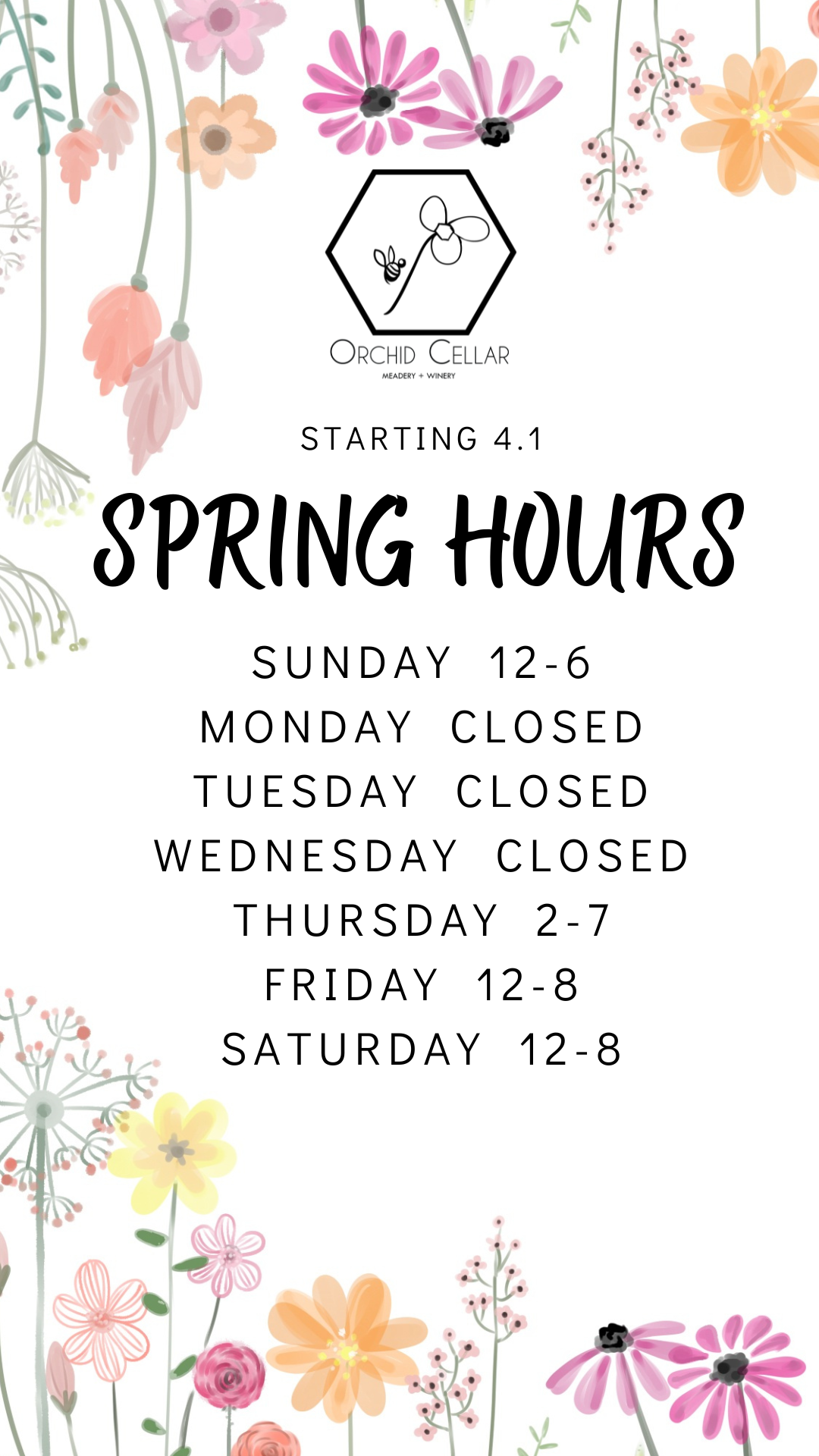 Spring Hours Begin