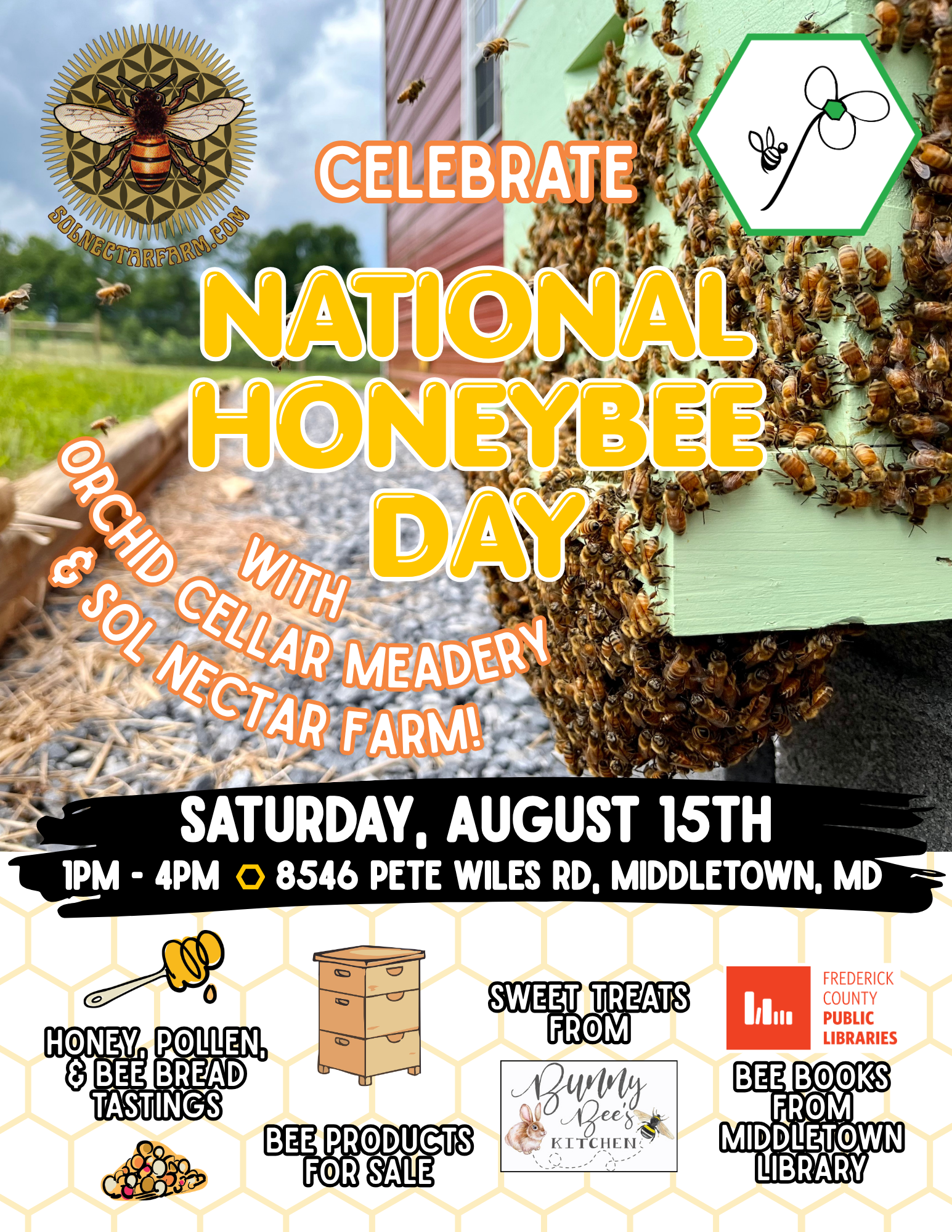 Celebrate National Honeybee Day with Sol Nectar Farm at Orchid Cellar!