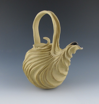 Sandy Brown Organic Ceramic Tea Pot