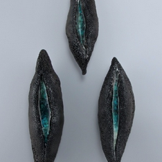Chocolate Brown Organic Ceramic Wall Sculptures