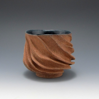 Red Brown Organic Ceramic Tea Bowl