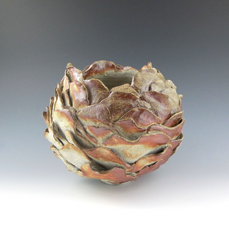 Wood Fired Organic Petal Vase