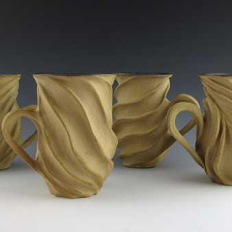 Sandy Brown Organic Ceramic Mugs