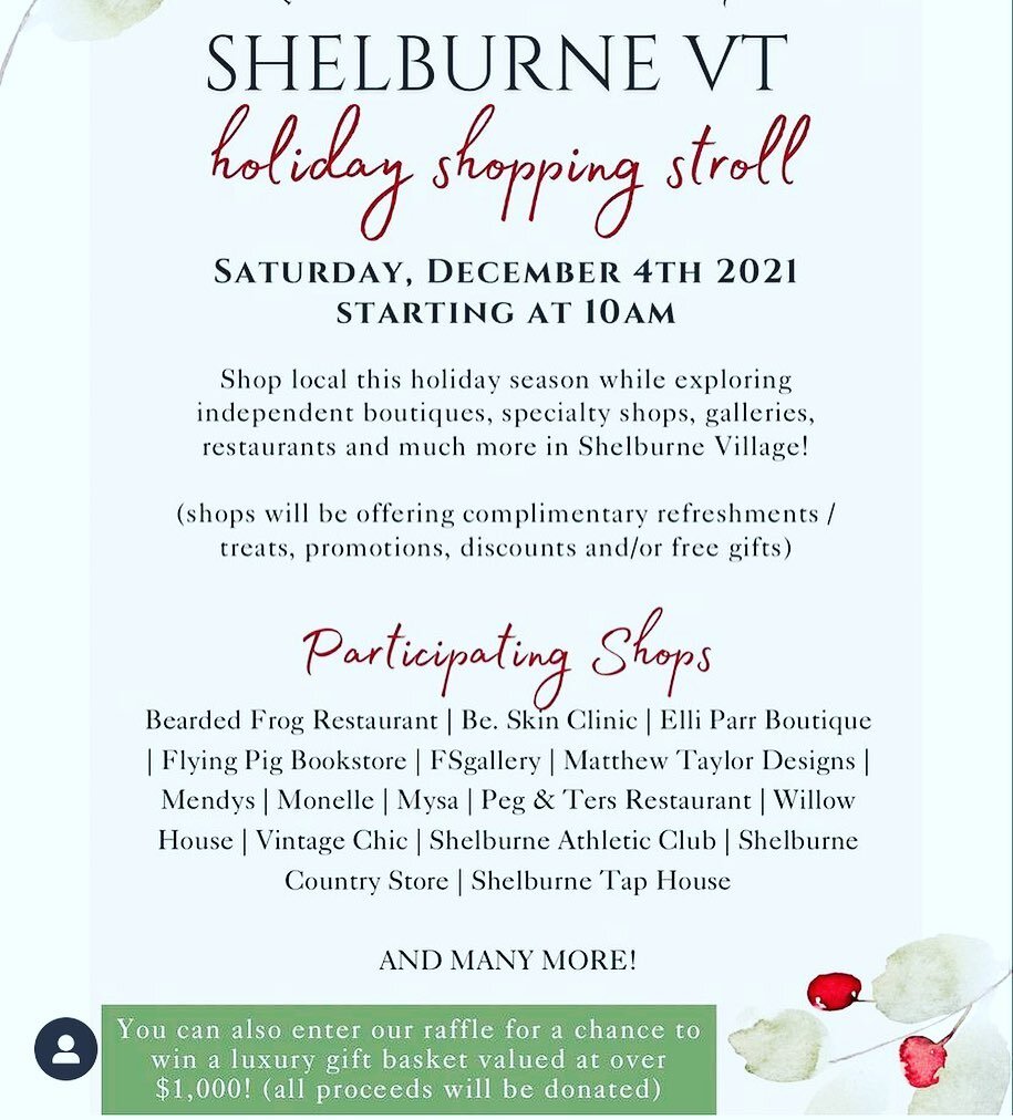 🎄Holiday Stroll in Shelburne, VT🎄 
Tons of fabulous gift options
#buylocal #supportsmallbusinesses