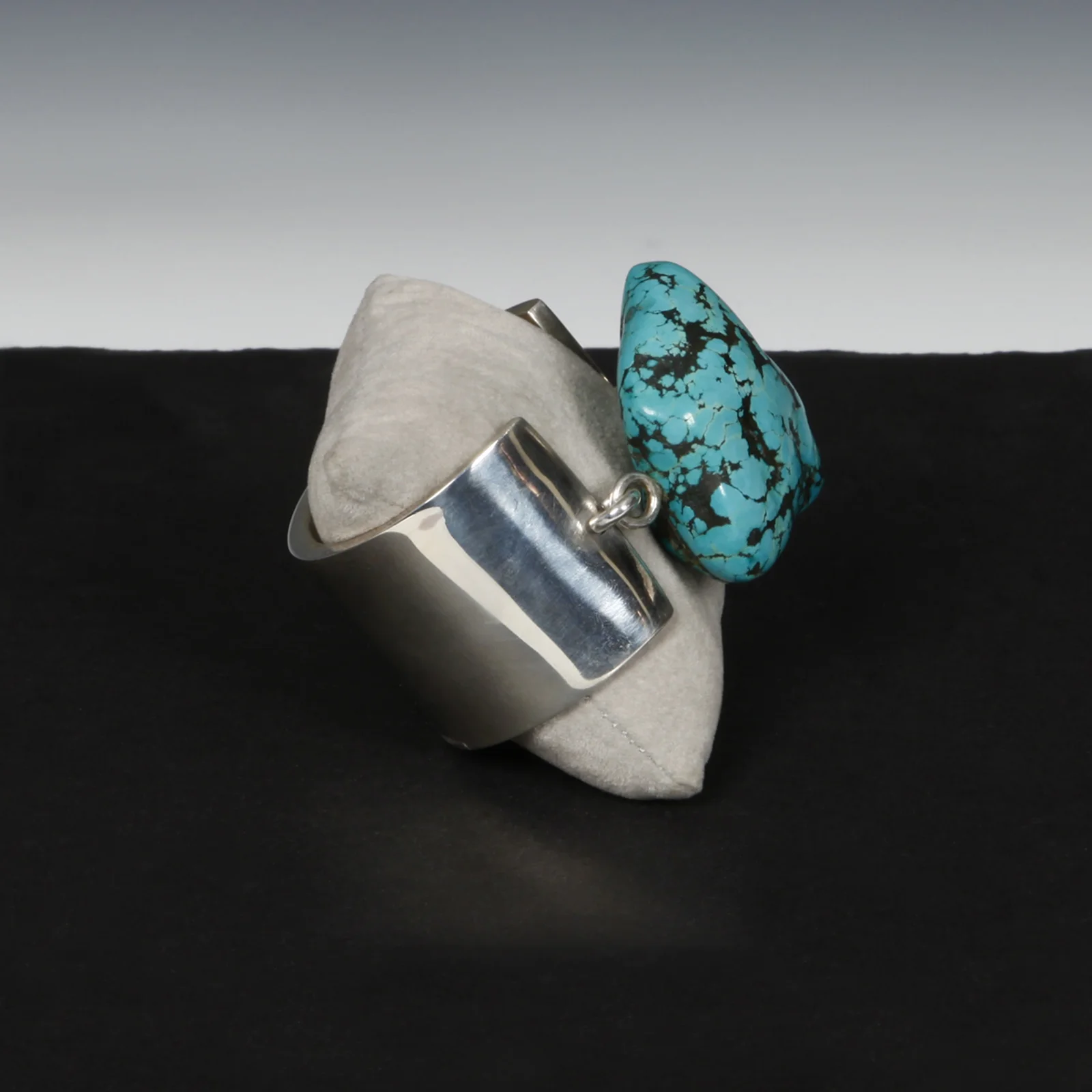Bracelet, silver and turquoise