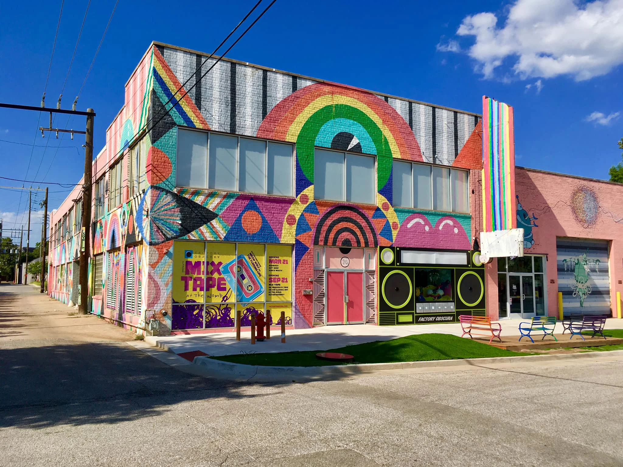Former headquarters of The Flaming Lips in Oklahoma City. Now occupied by Factory Obscura for the MIX TAPE installation.